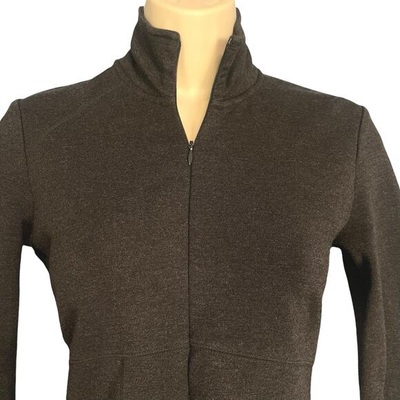 Athleta Cassidy Long Sleeve Half Zip Ponte Knit Dress Charcoal Grey XXS - Picture 6 of 11